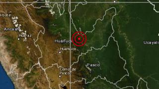 Huánuco: Sismo de magnitud 4,0 se reportó en Codo del Pozuzo, señala IGP