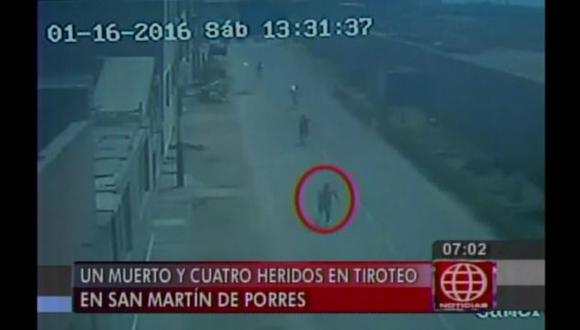 San Martín de Porres: Un muerto y 4 heridos en tiroteo ocurrido a plena luz del día. (Captura de TV)