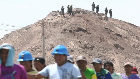 FIN DE PROTESTA. En Arequipa, mineros desbloquearon vías. (Heiner Aparicio)