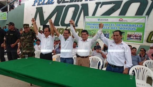 Devida firmó convenio con la Municipalidad de Monzón para recuperar suelos degradados por el cultivo de hoja de coca. (Difusión)