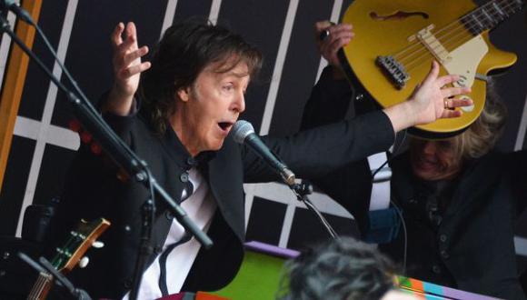 Paul McCartney presentó su nuevo disco en Gran Bretaña. (AFP)