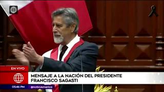 Francisco Sagasti se quiebra al finalizar discurso presidencial