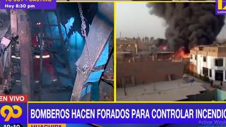 Incendio de gran magnitud destruye fábrica de productos plásticos en Huachipa