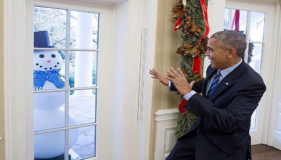 La broma de los empleados de la Casa Blanca al presidente Barack Obama. (Pete Souza/Instagram)