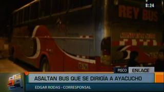 Ica: Siete delincuentes asaltaron bus que se dirigía hacia Ayacucho [Video]