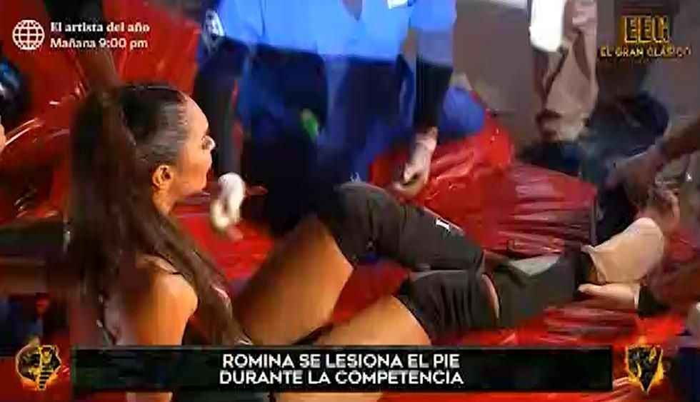 Romina Lozano rompió en llanto tras fuerte lesión en el tobillo. (Foto: Captura de video)