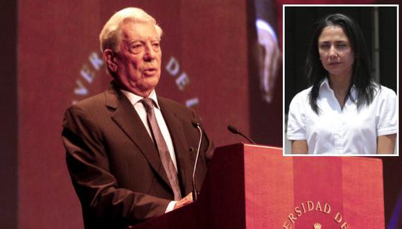 Mario Vargas Llosa dijo que Nadine Heredia no participará en próximos comicios. (Nancy Dueñas/César Fajardo)