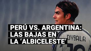 Paulo Dybala es baja en Argentina para los duelos ante Paraguay y Perú por las Eliminatorias