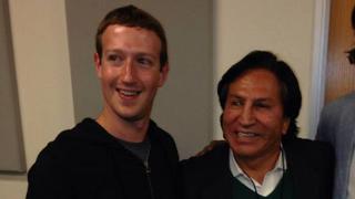 Alejandro Toledo se lució en EEUU con Mark Zuckerberg