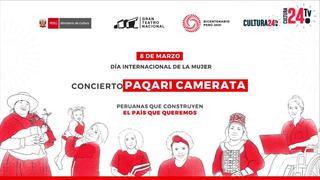 Proyecto Bicentenario ofrece concierto sinfónico y conversatorios virtuales por el Día Internacional de la Mujer