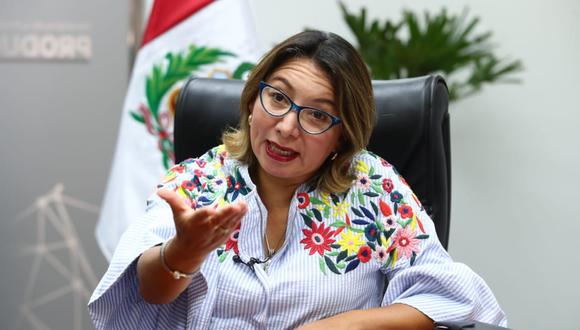 Rocío Barrios, titular del Ministerio de la Producción. (Foto: Alessandro Currarino / GEC)