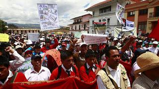 Cajamarca: Protesta antiminera afecta a 10,000 familias
