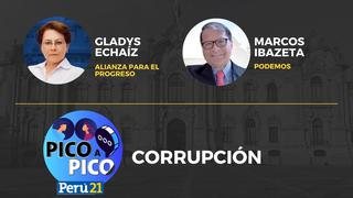 Pico a Pico: Candidatos Gladys Echaíz y Marcos Ibazeta debatieron sobre reforma del sistema de justicia