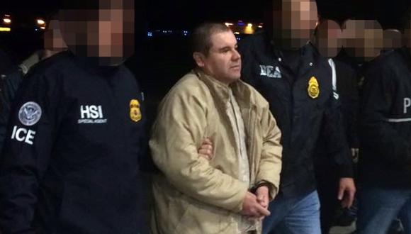 El Chapo, antiguo líder del cártel de Sinaloa, fue declarado culpable el pasado 12 de febrero de diez delitos de narcotráfico por un jurado en Nueva York tras en un proceso de casi cuatro meses. (Foto: AFP)