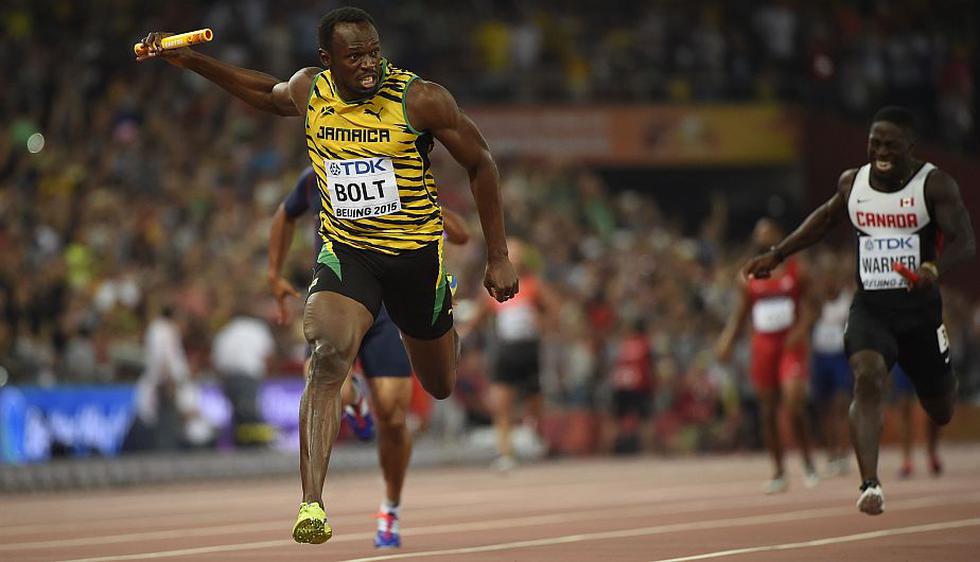 Jamaica ganó relevos 4x100 y Usain Bolt conquistó su tercer oro en Mundial de Atletismo. (AFP)