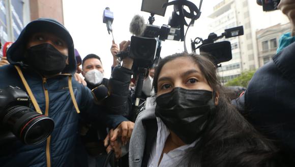 Yenifer Paredes no fue hallada en Palacio de Gobierno. Sobre ella recae un pedido de detención preliminar por 15 días. (Foto: GEC)