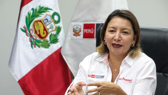 Ministra de Producción Rocío Barrios responde por denuncia por peculado. (Produce)