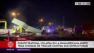 Ancón: puente peatonal colapsó en la Panamericana Norte