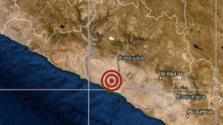 IGP: sismo de magnitud 3,9 se reportó en Camaná, Arequipa