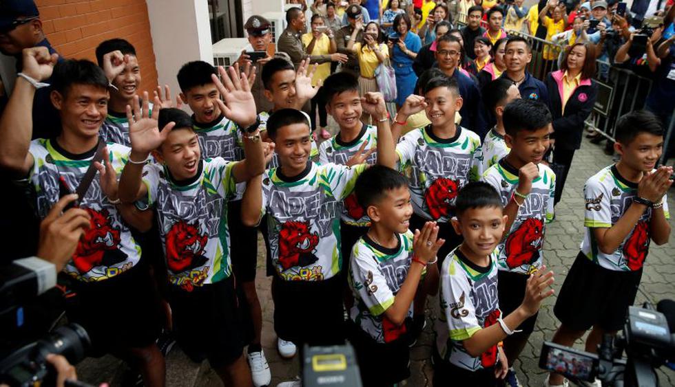"Fue un milagro ser encontrados", niños rescatados de cueva de Tailandia hablan con la prensa. (Foto: Reuters)