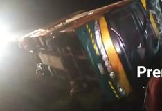 Volcadura de bus interprovincial dejó al menos 8 pasajeros heridos en Cañete | VIDEO