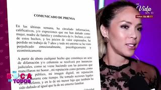 Sheyla Rojas advierte que actos de difamación en su contra se resolverán en instancias judiciales 