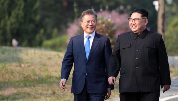 Las coreas explicaron en un comunicado que, durante las casi dos horas que duró su reunión del lunes, revisaron las fórmulas para ejecutar los acuerdos alcanzados en encuentros anteriores. (Foto: AFP)