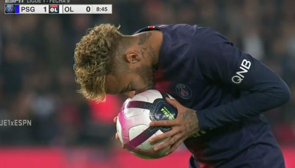 Neymar anotó su octavo gol en la Liga de Francia 2018-19. (Captura: ESPN)