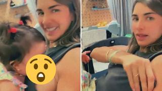 Korina Rivadeneira es sorprendida por su hija cuando grababa un video