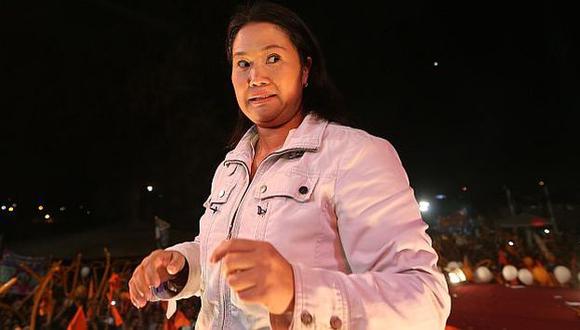 Keiko Fujimori durante su mitin en Ate. (Perú21/Luis Centurión)