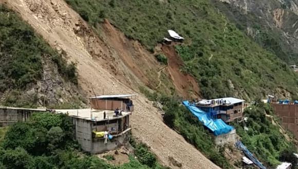 Derrumbe en Pataz ha sepultado a más de 60 viviendas.