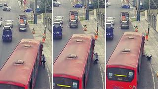 Surco: Hombre sufre accidente al pretender bajar de bus en movimiento
