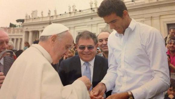 ‘Delpo’ se sumó a la lista de deportistas argentinos que ya han visitado al Papa. (Difusión)