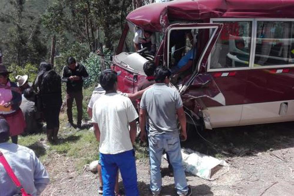 Triple choque deja 8 heridos en la carretera a Carhuaz, en Áncash. (Foto: Andina)