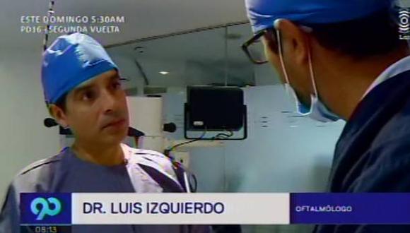 Luis Izquierdo Villavicencio, el oftalmólogo peruano que fue elegido el mejor del mundo. (Captura de video)