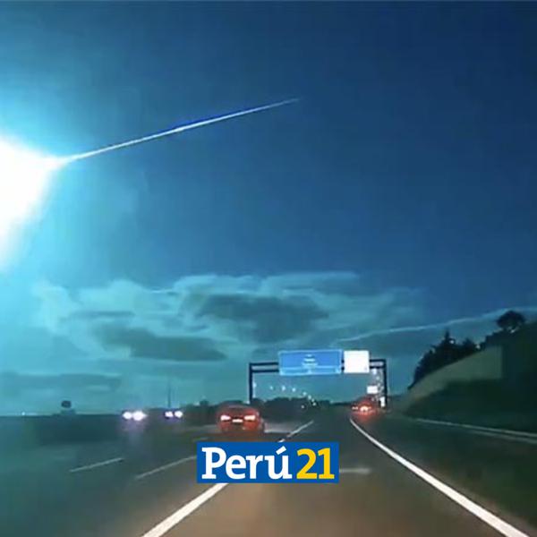 Impactante bola de luz atravesó cielo de Portugal y lo ‘tiñó' de azul (VIDEO)