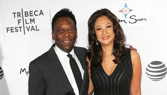 Pelé y Marcia Cibele  iniciaron una relación en 2010. (Getty Images)