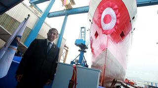 Ollanta Humala participó en botadura de buque peruano en España [FOTOS]