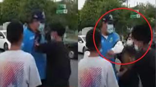 Carmen de la Legua: Captan a sereno cuando lanza cachetada a joven en plena calle [VIDEO] 