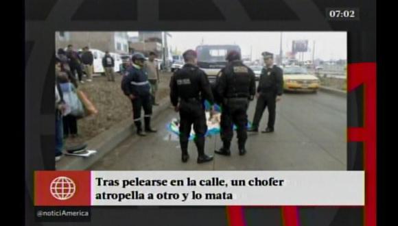 Chofer atropelló y mató a otro conductor tras sostener acalorada discusión en Villa El Salvador. (Captura de TV)