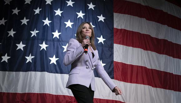 La aspirante presidencial demócrata Marianne Williamson anunció que suspenderá oficialmente su campaña presidencial de 2020. (Foto: AFP)