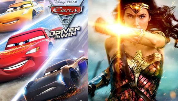 'Cars 3' superó a 'Wonder Woman' en taquilla de Estados Unidos (Composición)