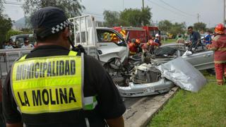 La Molina: Tres personas fallecieron en choque de camión y vehículo