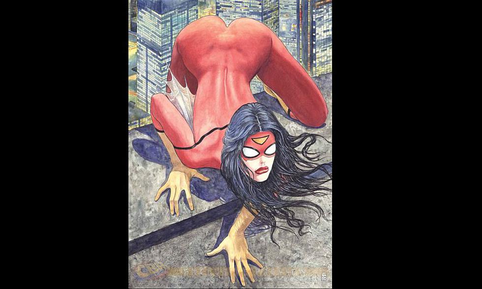 Spider-Woman: La portada alternativa dibujada por Milo Manara. (Marvel)