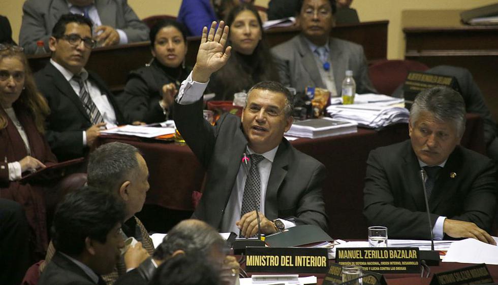 El ministro del Interior, Daniel Urresti, se presentó durante más de ocho horas ante la Comisión de Defensa del Congreso. (Martín Pauca)
