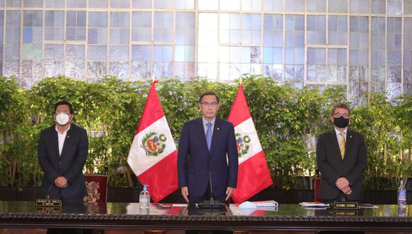 Presidente Vizcarra se pronunció sobre diversos temas de coyuntura en un interín de la sesión del Consejo de Ministros,  (Foto: Presidencia)