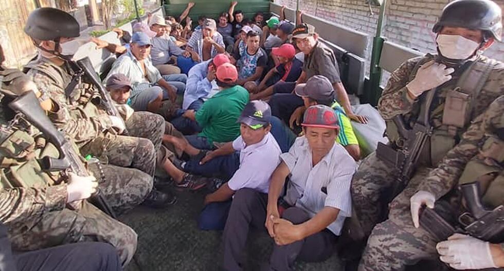 Los moradores que infringieron la medida fueron detenidos por el Ejército. (Foto: Gobierno Regional de Piura)