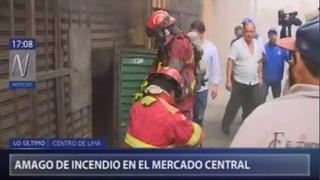Amago de incendio en Mercado Central generó alarma entre comerciantes [VIDEO]