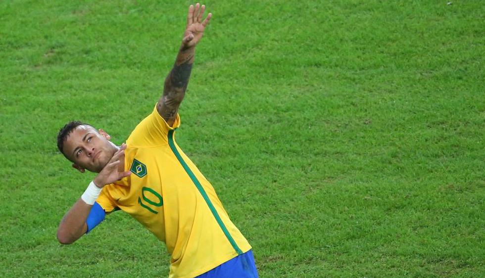 Neymar celebró a lo Usain Bolt y así reaccionó el atleta jamaiquino. (Reuters)
