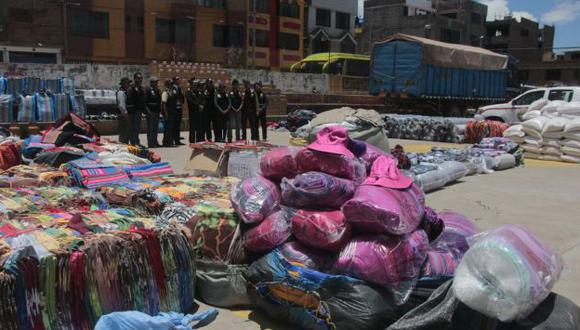 Policía Nacional decomisó mercadería valorizada en más de S/3 millones en Puno. (Andina)